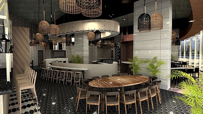 Hotel Las Americas Golden Tower Panama Экстерьер фото Interior of the restaurant